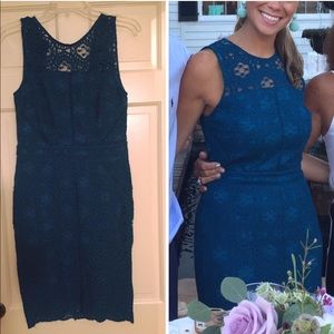 Adelyn Rae blue lace sheath cocktail dress size 2